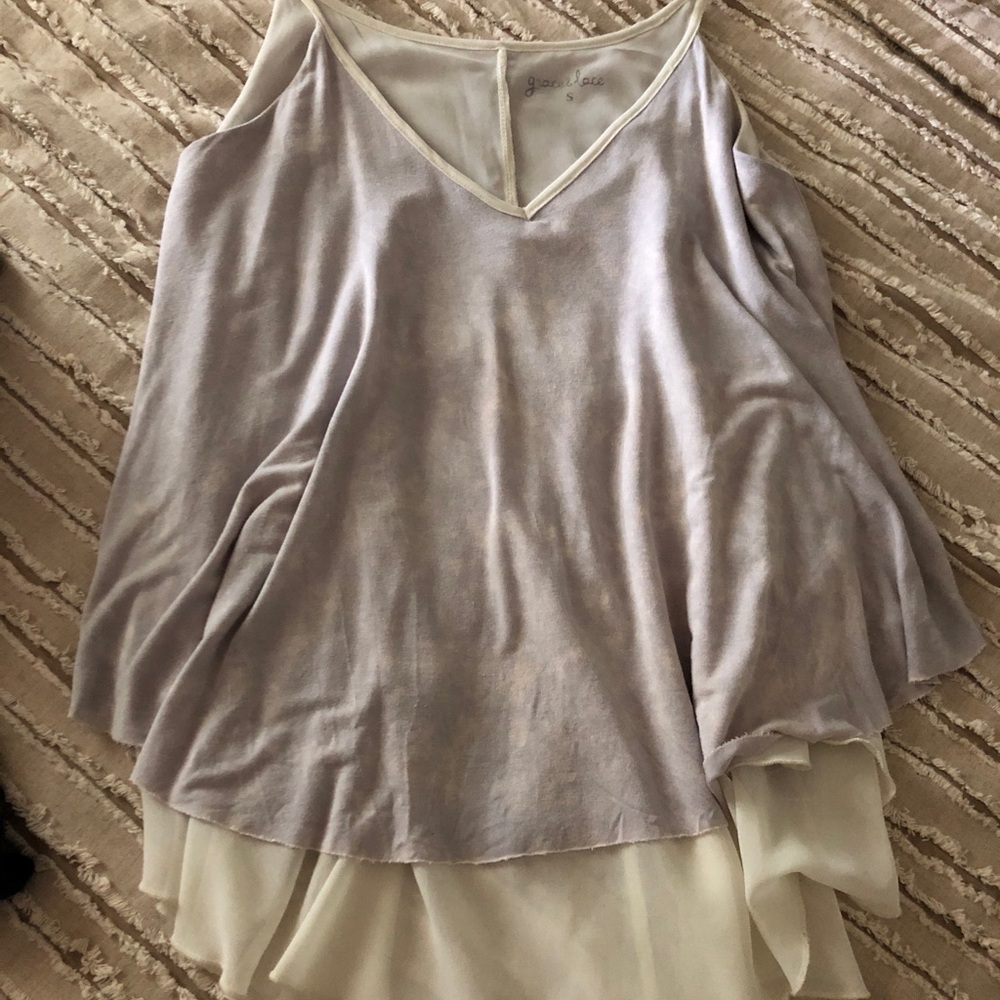 Elegant Grey Layered Top